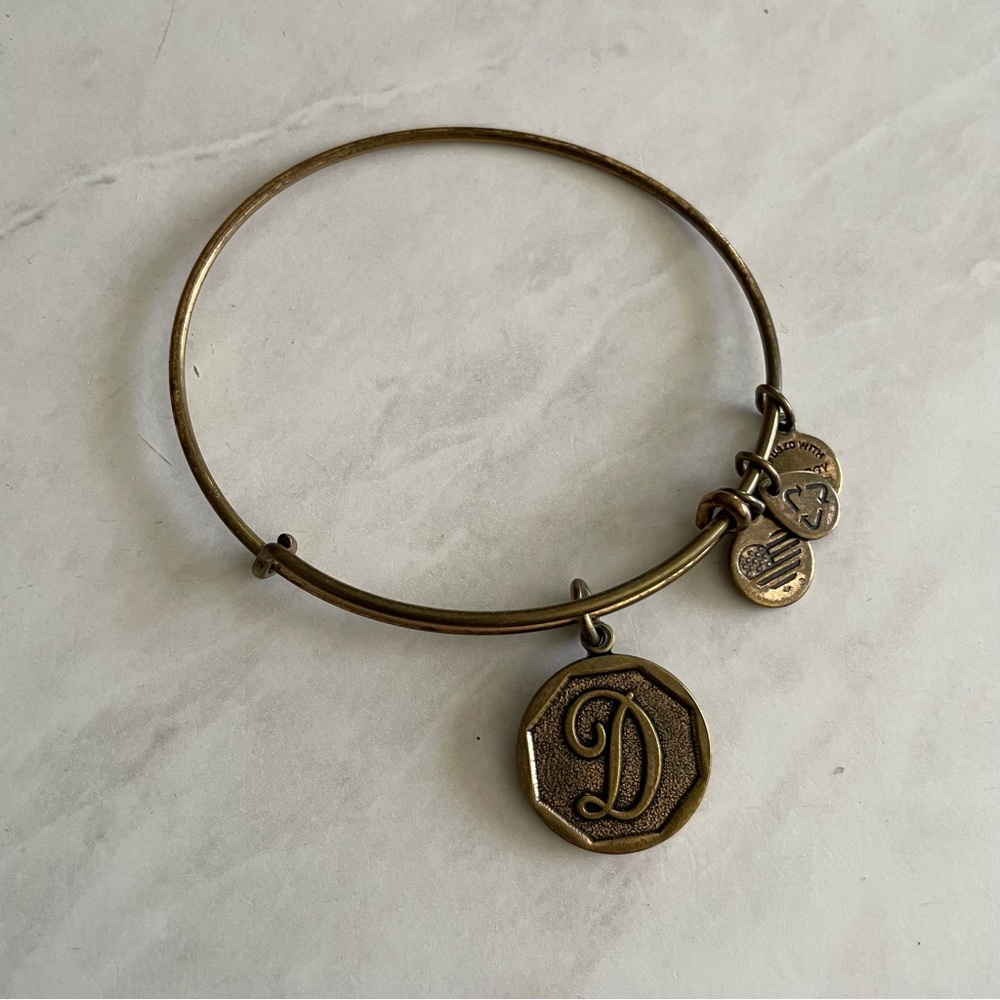 Alex & Ani Initial D Charm Bangle